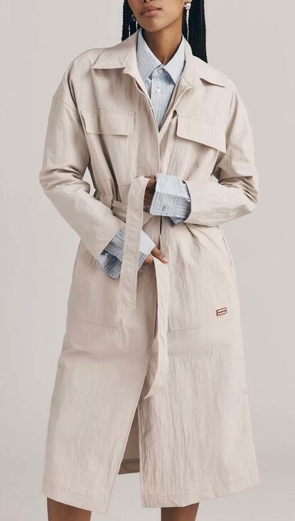 Hunter Jackets & Blazers - Hunter Patti Belted Utility Trench Coat Women's Size L